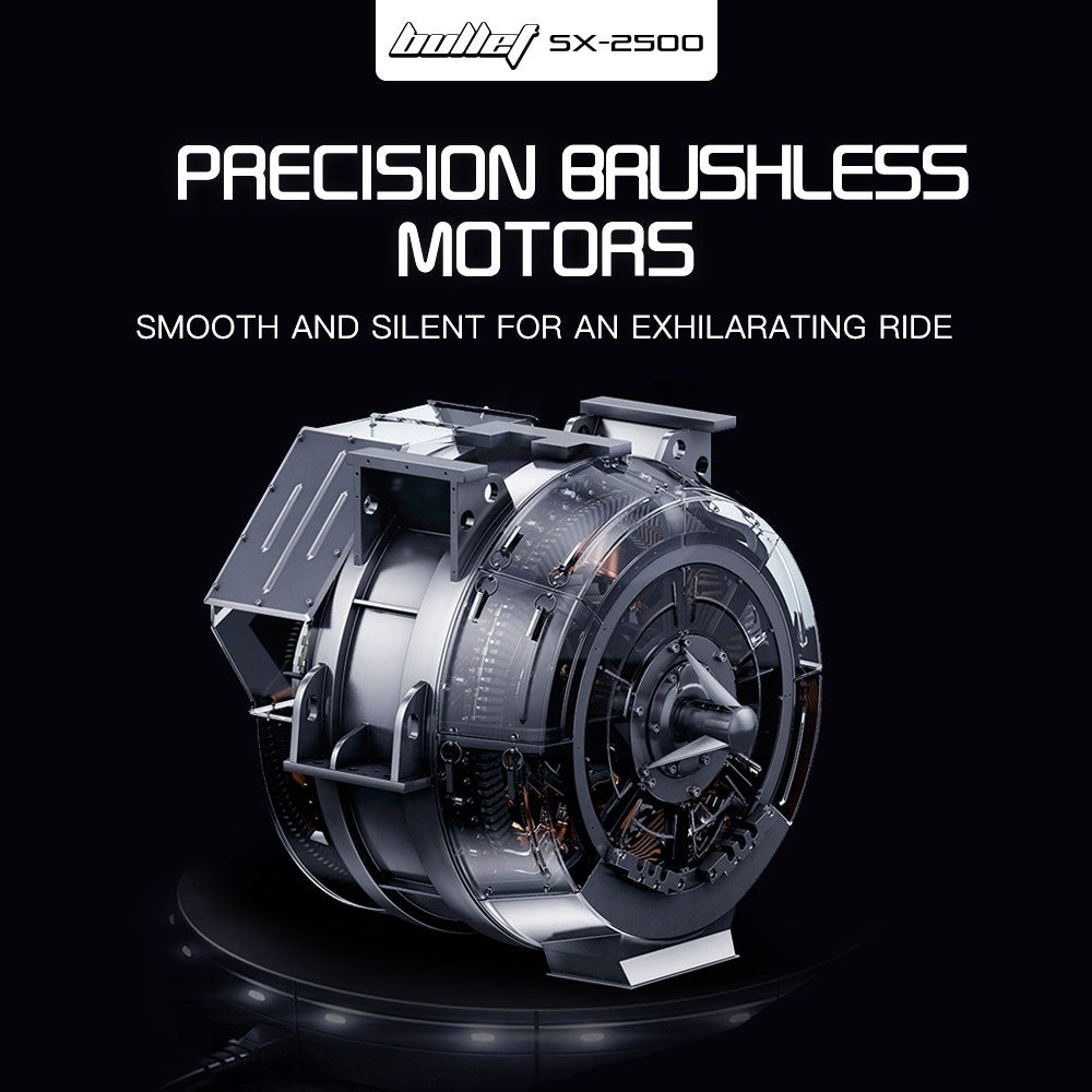 BULLET SX-2500 Hoverboard Scooter, 500W Brushless, UL Certified, AU Compliant, 6.5-inch Off-Road Style Tyres, Superior Self Balancing System, LED Lights, Blue