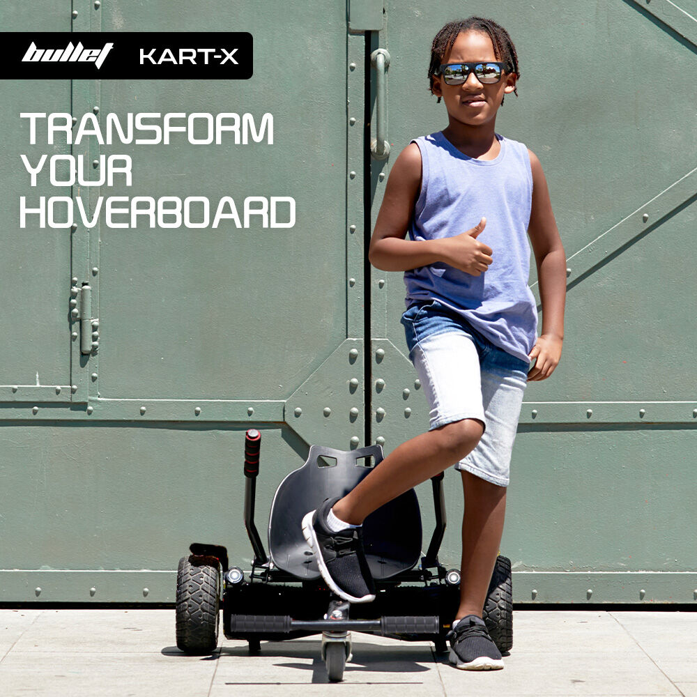 BULLET KART-X Hoverboard Seat Attachment, for 6.5" 8" 10" models, Adjustable Length Frame
