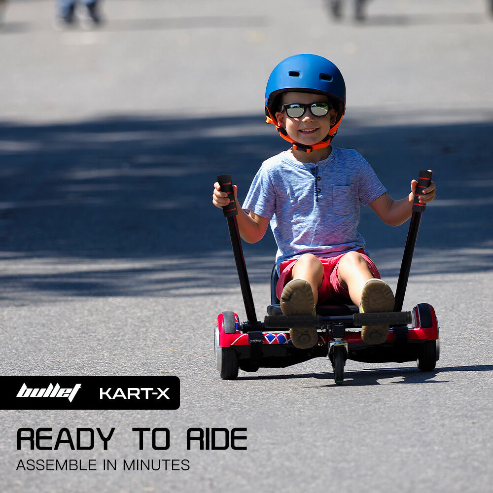 BULLET KART-X Hoverboard Seat Attachment, for 6.5" 8" 10" models, Adjustable Length Frame