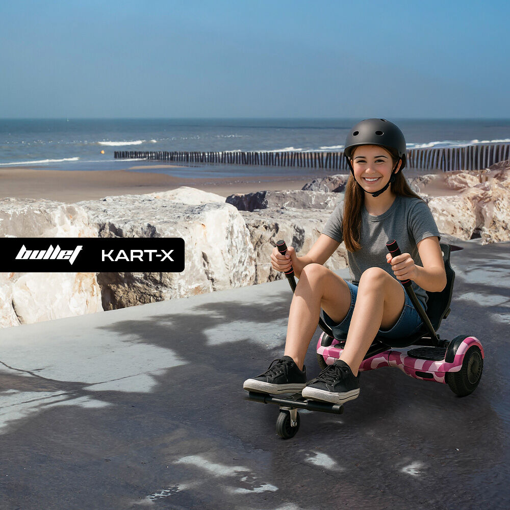 BULLET KART-X Hoverboard Seat Attachment, for 6.5" 8" 10" models, Adjustable Length Frame