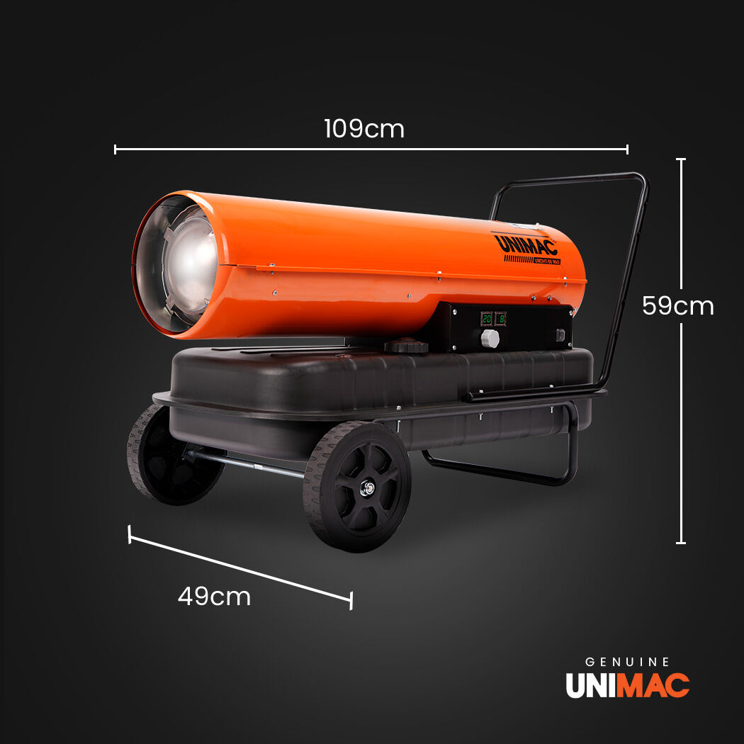 UNIMAC 50KW Portable Industrial Diesel Indirect Forced Air Space Heater