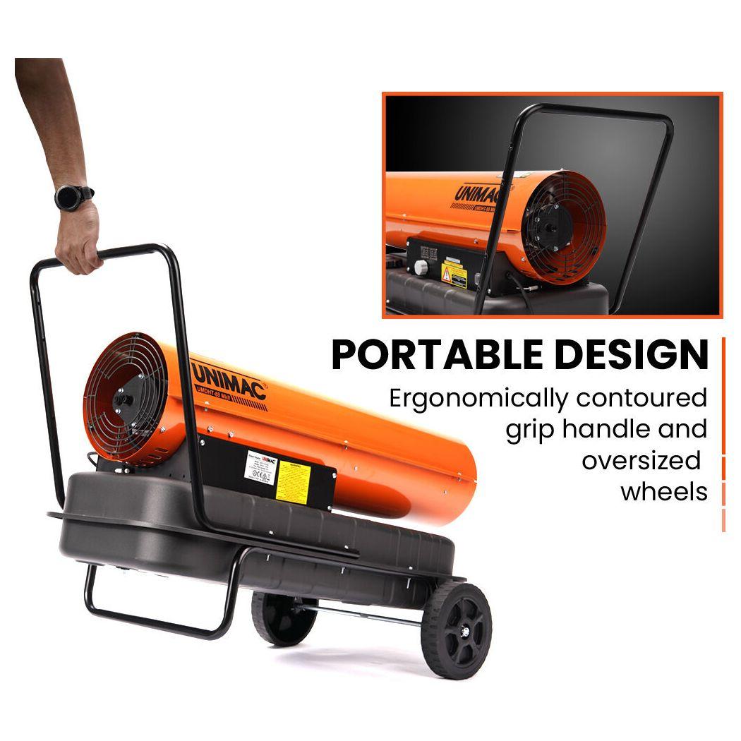 UNIMAC 50KW Portable Industrial Diesel Indirect Forced Air Space Heater