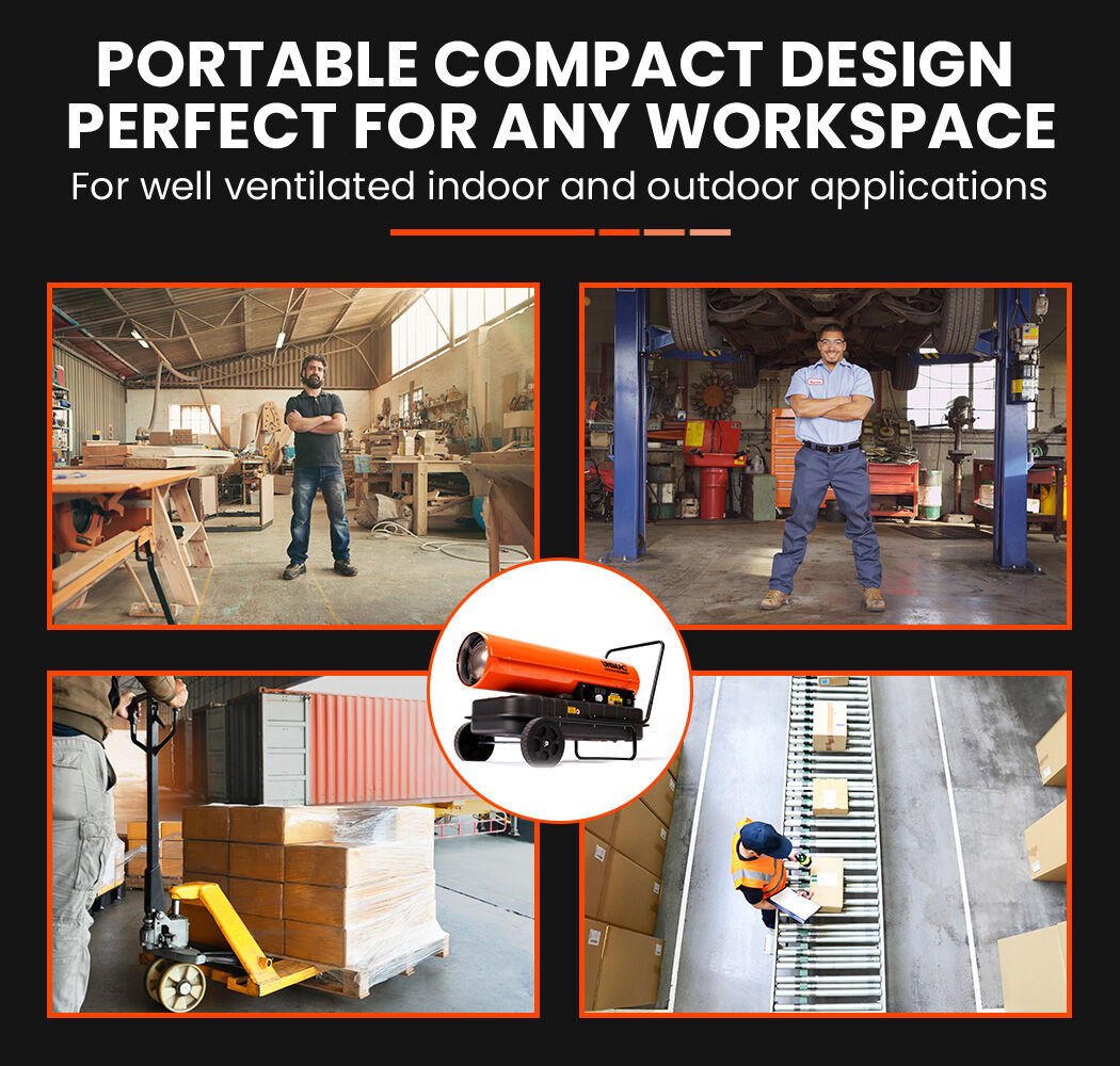 UNIMAC 50KW Portable Industrial Diesel Indirect Forced Air Space Heater