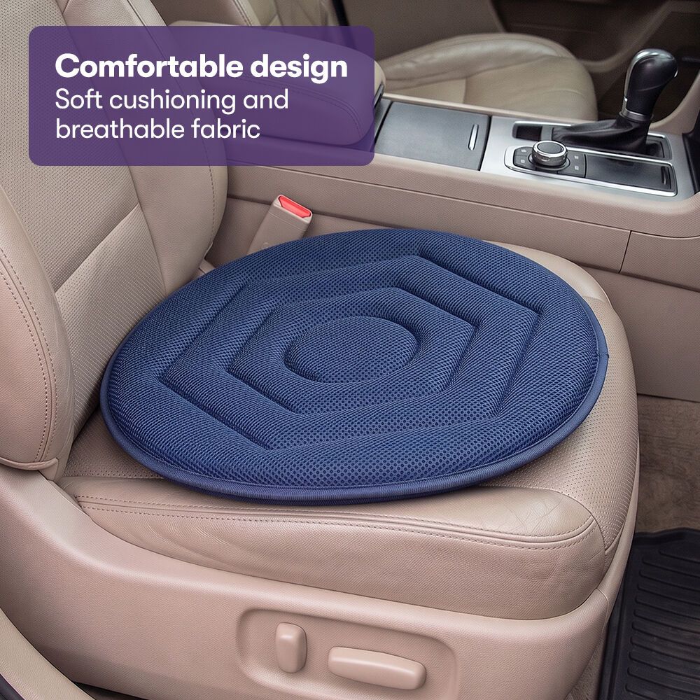 EQUIPMED 360° Swivel Car Seat Cushion, Blue