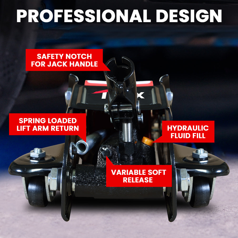 T-REX 1700KG Hydraulic Trolley Floor Jack, Low Profile, Quick Release Handle, for Jacking Car