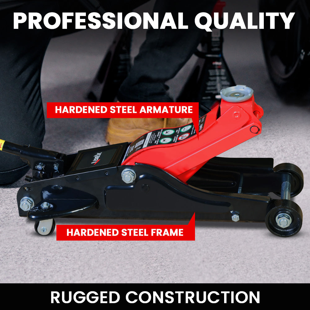 T-REX 1700KG Hydraulic Trolley Floor Jack, Low Profile, Quick Release Handle, for Jacking Car