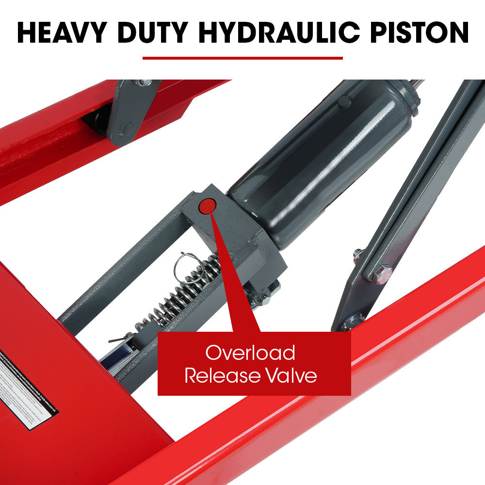 T-REX 300KG Hydraulic High Lift Double Scissor Trolley, 1.3M Max Platform Hgt, Heavy-Duty, for Material Handling