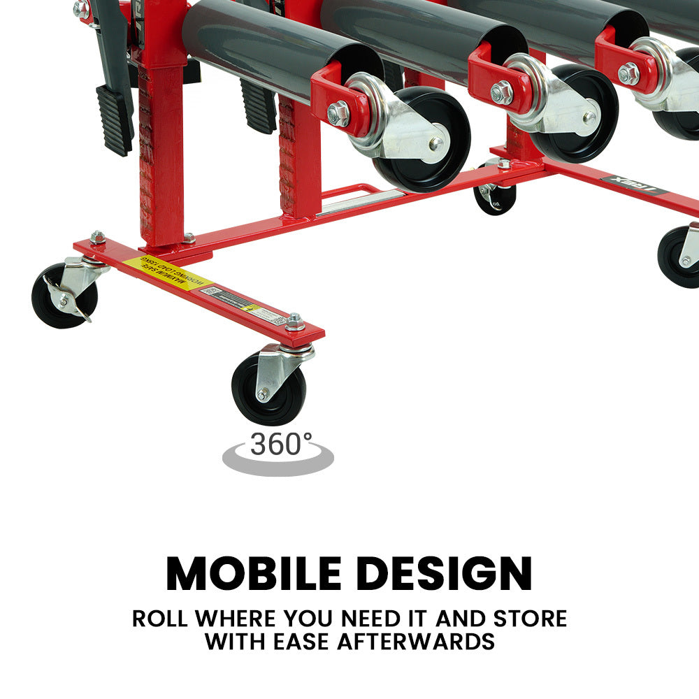 T-Rex Vehicle Positioning Jack Storage Rack Stand, Heavy Duty Design with Locking Castor Wheels