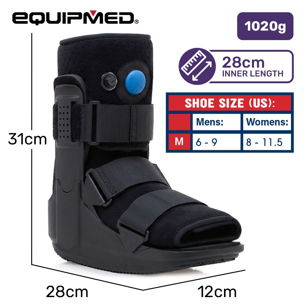 EQUIPMED CAM Walker Moon Boot – Medium, Foot Injury Support, Ankle Recovery, Adjustable Fit, Lightweight Walking Boot
