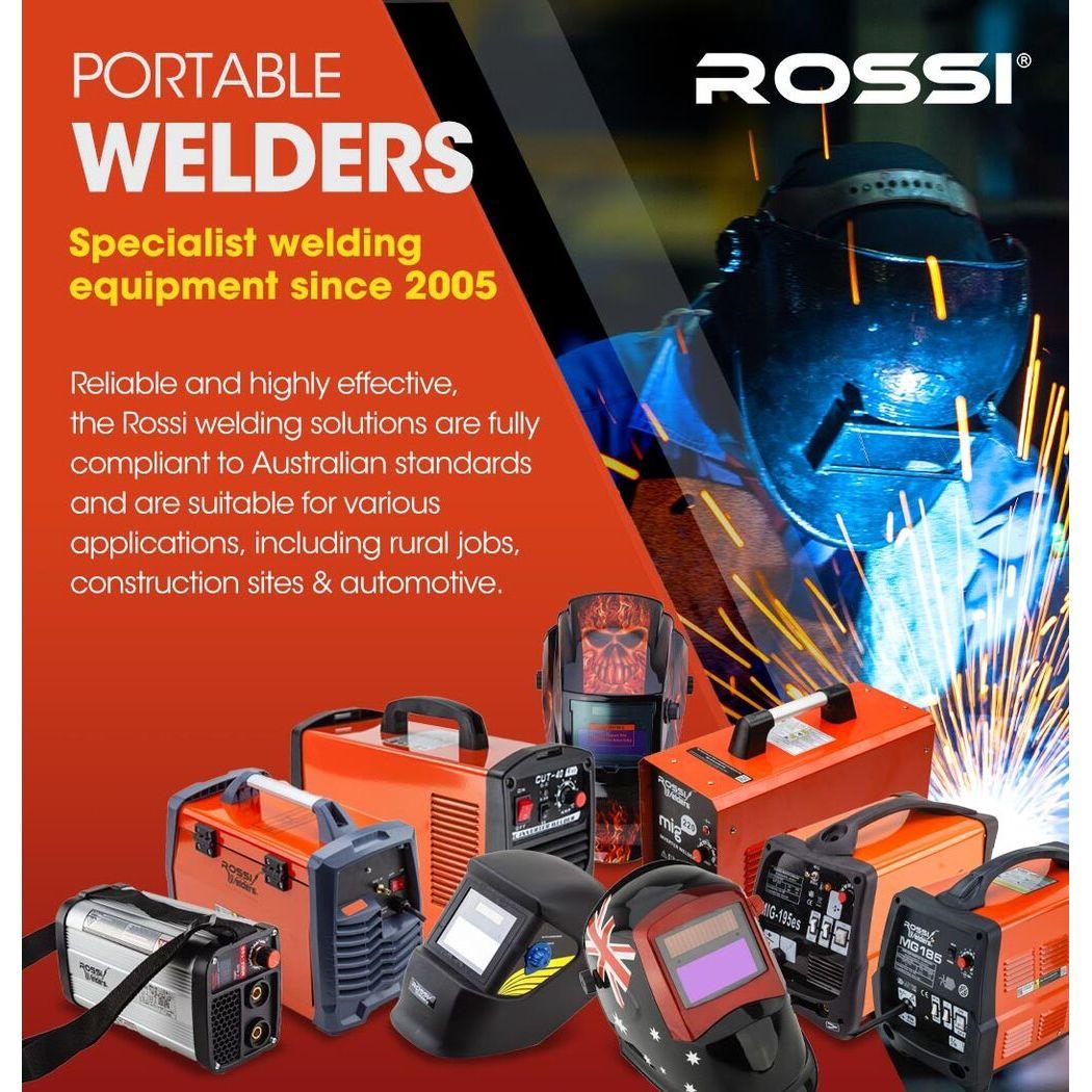 ROSSI 300 Amp MIG Stick Welder, Portable DC Gas Gasless Inverter Welding Machine, 15A Plug