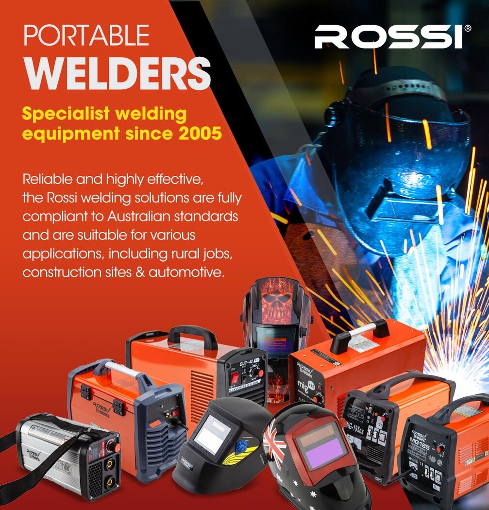 ROSSI 300 Amp MIG Stick Welder, Portable DC Gas Gasless Inverter Welding Machine, 15A Plug