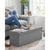 SONGMICS 110cm Storage Ottoman Bench Light Grey