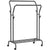 SONGMICS Metal Clothes Rack Garment Double Rail with Wheels and Shelf Black HSR107B01V1