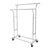 SONGMICS Metal Clothes Rack Stand on Wheels Heavy Duty Silver