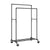 SONGMICS Industrial Pipe Clothes Rack on Wheels with Hanging Rack Organizer Black