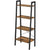 VASAGLE Ladder Shelf 4-Tier Industrial Storage Rack for Living Room Rustic Brown and Black