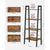 VASAGLE Ladder Shelf 4-Tier Industrial Storage Rack for Living Room Rustic Brown and Black