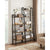 VASAGLE Ladder Shelf 4-Tier Industrial Storage Rack for Living Room Rustic Brown and Black