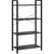 VASAGLE 4 Tier Bookshelf Industrial Style Charcoal Grey and Black