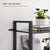 VASAGLE 4 Tier Bookshelf Industrial Style Charcoal Grey and Black