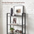 VASAGLE 4 Tier Bookshelf Industrial Style Charcoal Grey and Black