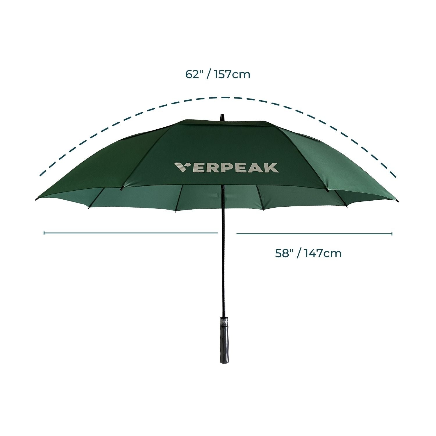 VERPEAK Golf Umbrella Dark Green 62"