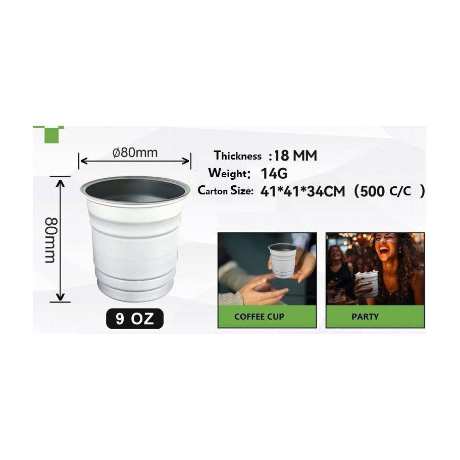 Aluminium coffee/beer cup