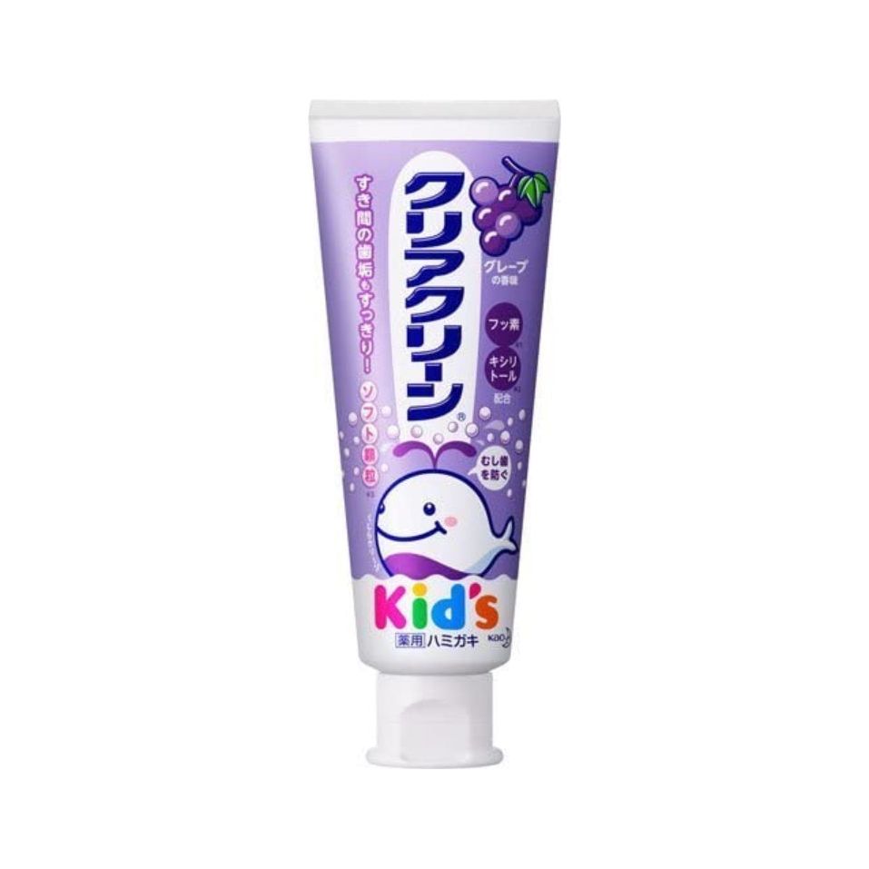 [6-PACK] Kao Japan Fruit Flavored Children&#39;s Toothpaste 70g ( 2 Flavors Available ) Grape