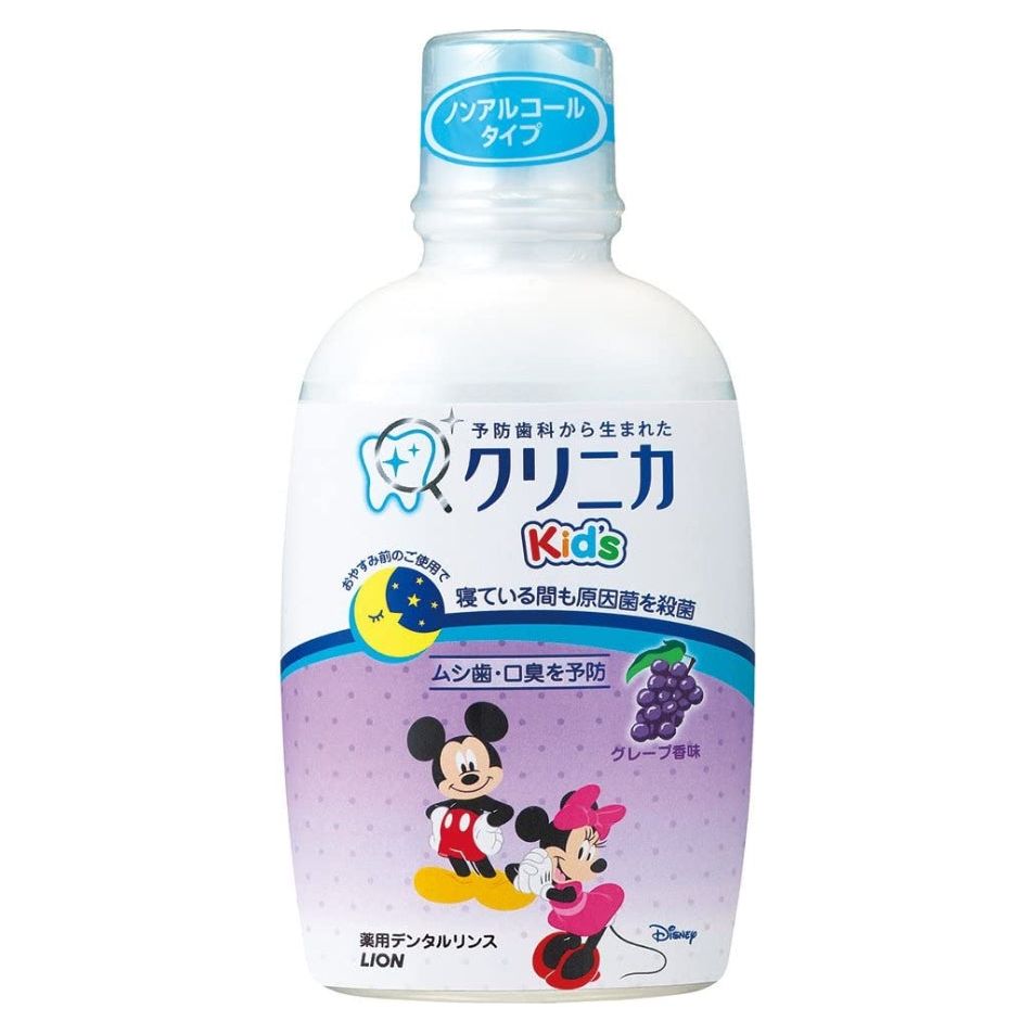 [6-PACK] Lion Japan Klinica Kid&#39;s Dental Rinse 250ml (3 Scent Available) Grape