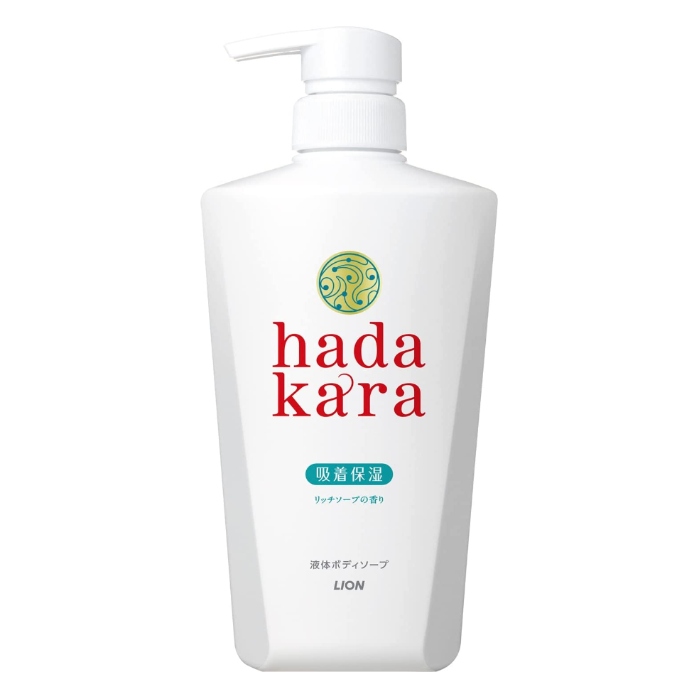 [6-PACK] Lion Japan Hadakara Body Soap Body Wash  500ml Fresh Soap fragrance