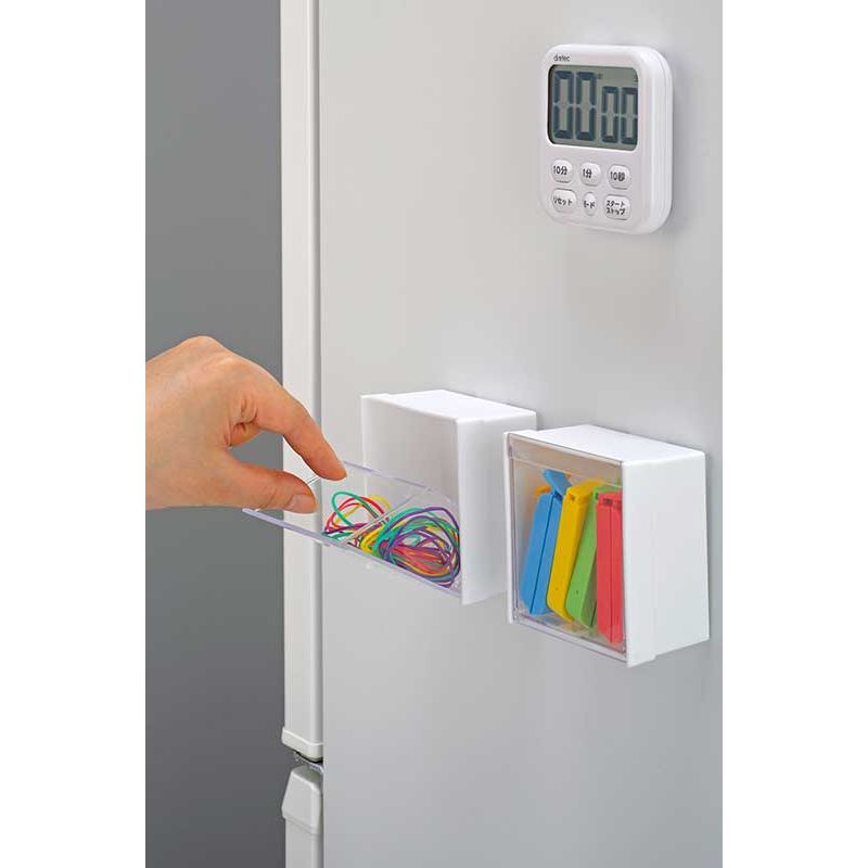 [6-PACK] INOMATA Japan Magnet Swing Case 8.5*4.8*8.5cm White