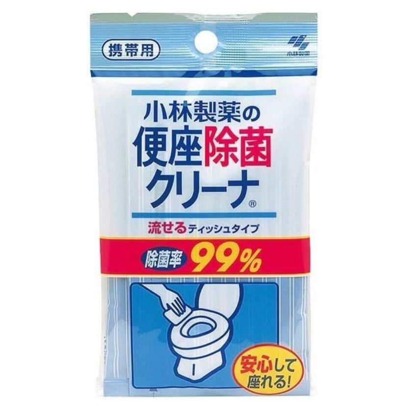 [6-PACK] KOBAYASHI Japan Portable Toilet Seat Disinfection and Cleaning Towel Tissue 10 Pieces