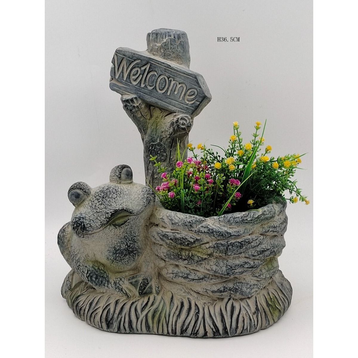 Welcome Frog Planter