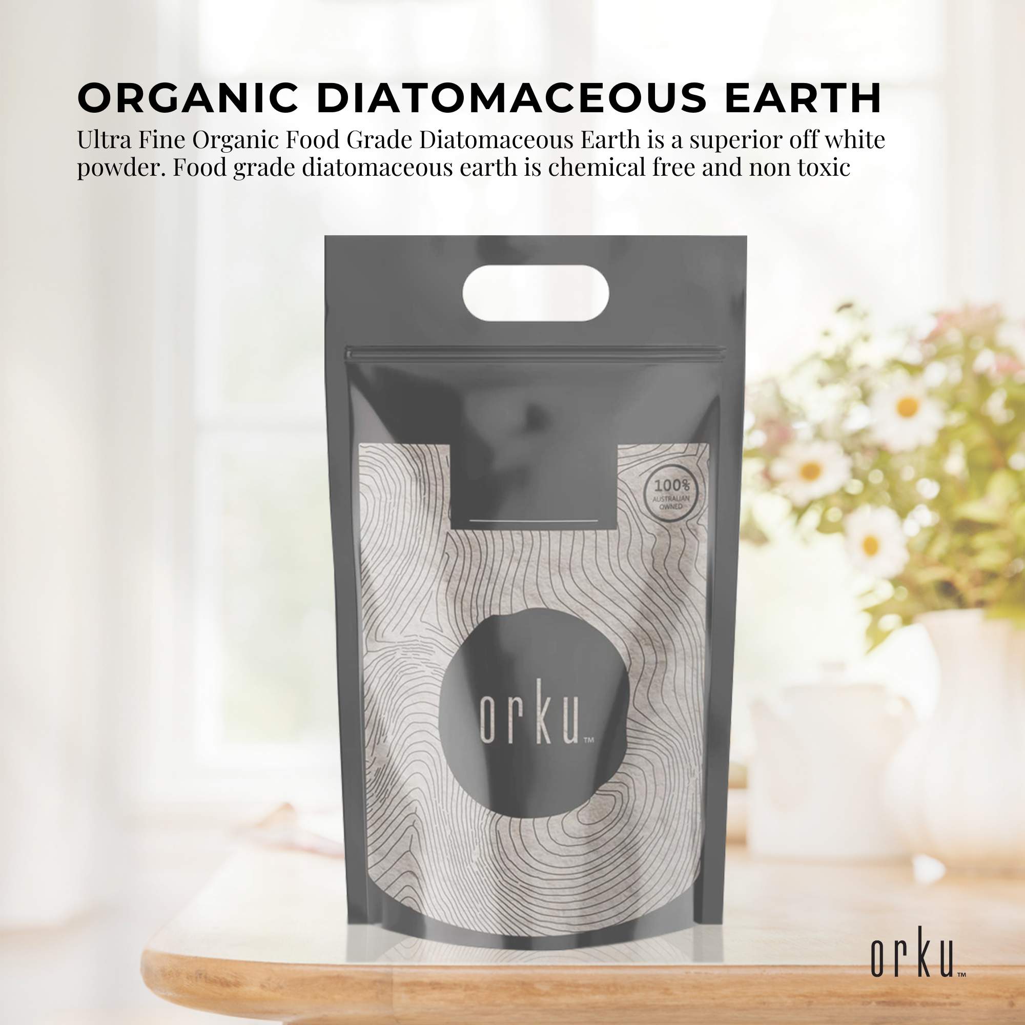 22.6Kg Organic Fine Diatomaceous Earth - Food Grade Fossil Shell Flour Powder