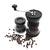 Coffee Bean Grinder - Manual Hand Stainless Ceramic Burr Core Glass Jar Nut Mill