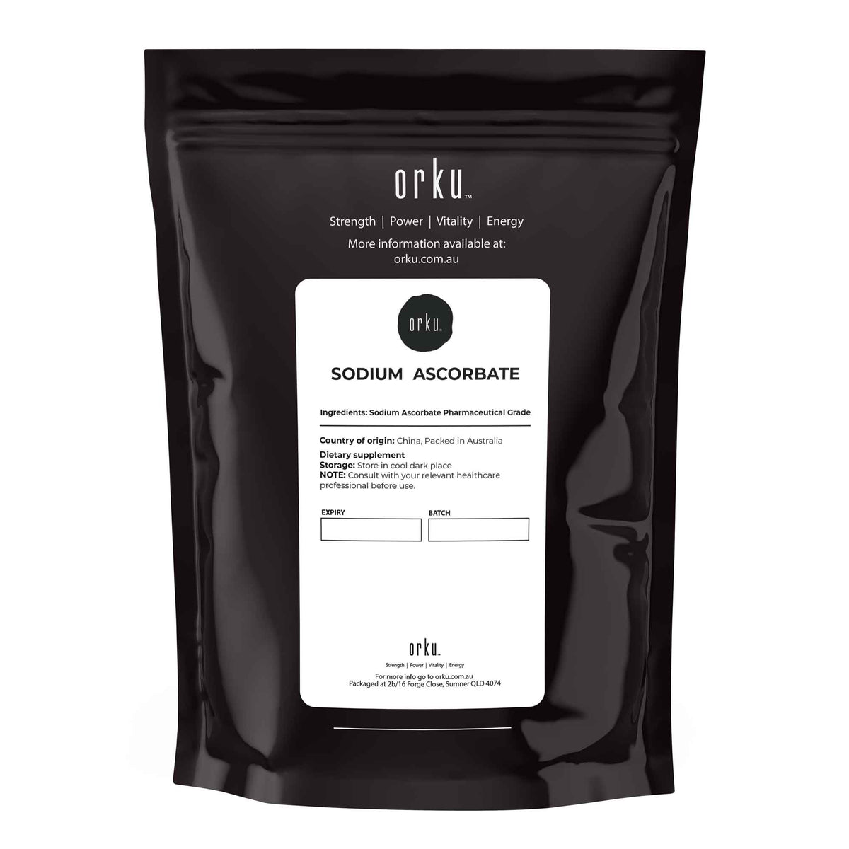 400g Sodium Ascorbate Powder - Vitamin C Buffered Pharmaceutical Ascorbic Acid