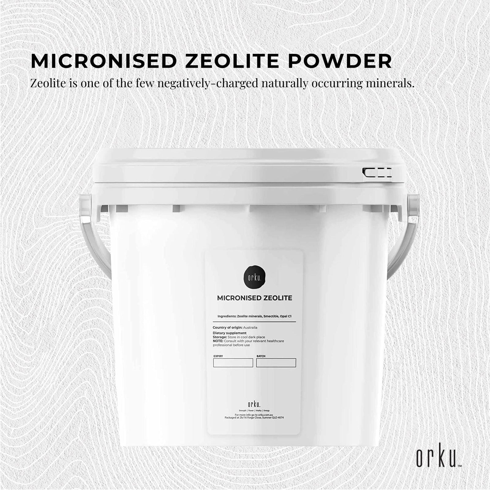 3kg Pure Micronised Zeolite Powder Supplement Tub Micronized Volcamin