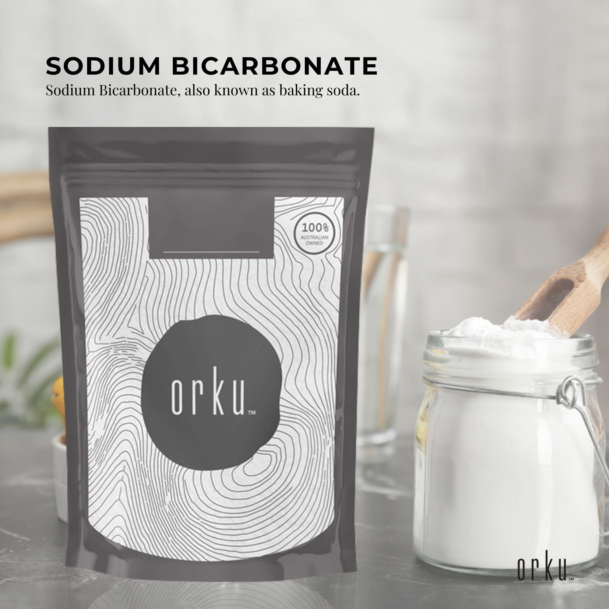 1Kg Sodium Bicarbonate - Food Grade Bicarb Baking Soda Hydrogen Carbonate Powder