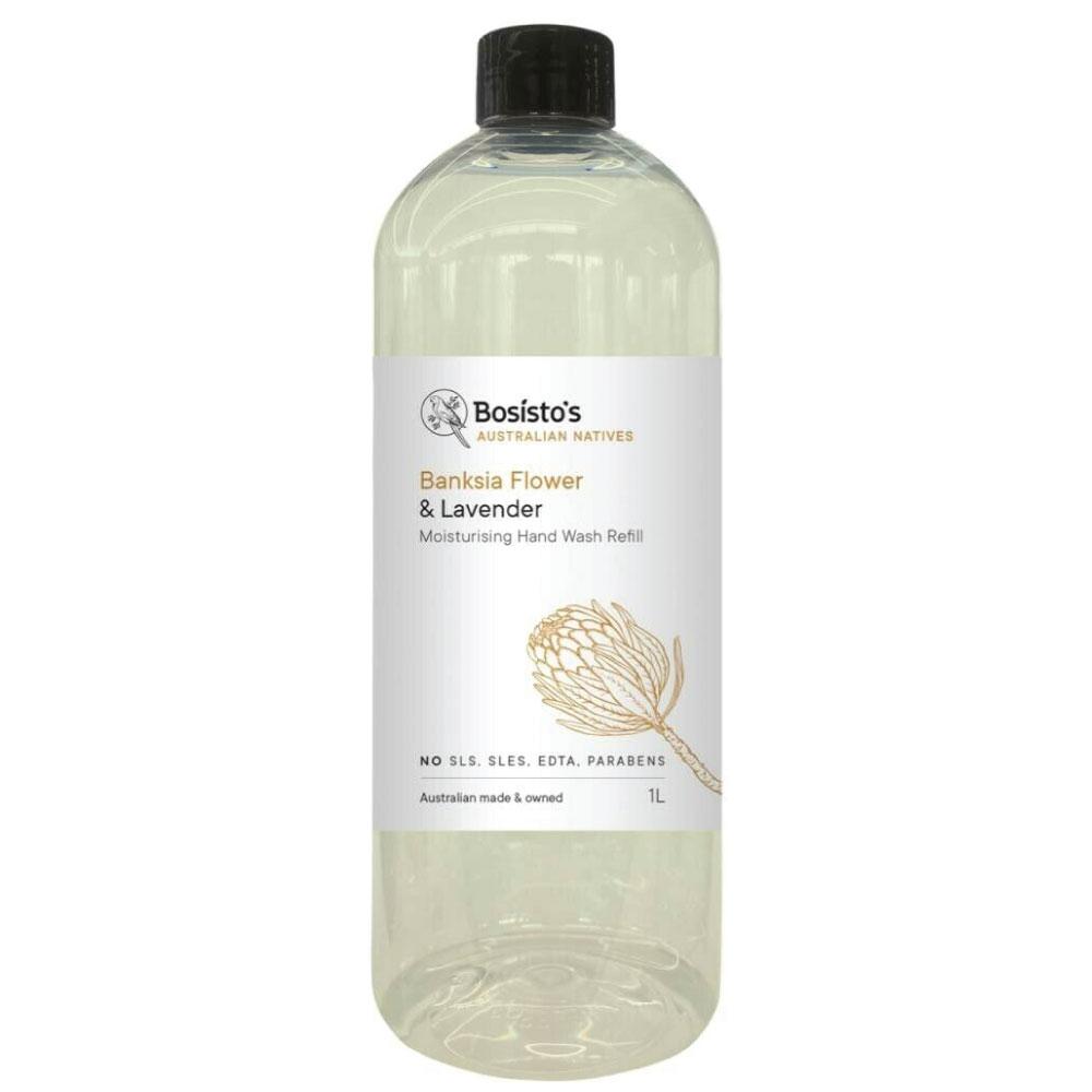 1L Hand Wash Refill Banksia Lavender Bosisto&#39;s Moisturising Soap Free Liquid Gel