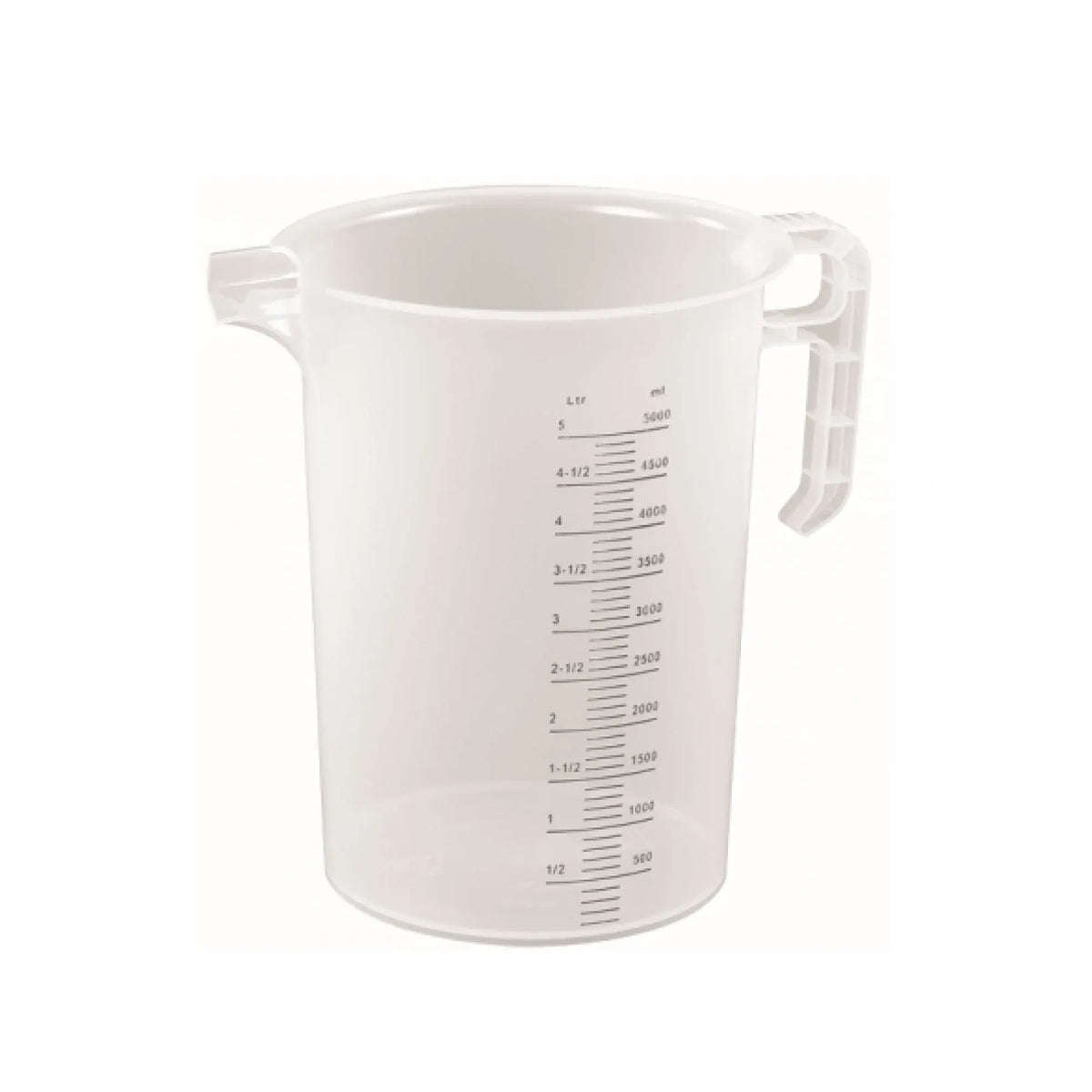 10x 5L Measuring Jug Heavy Duty Clear Plastic Propylene Food Grade BPA 5 Pro-Jug