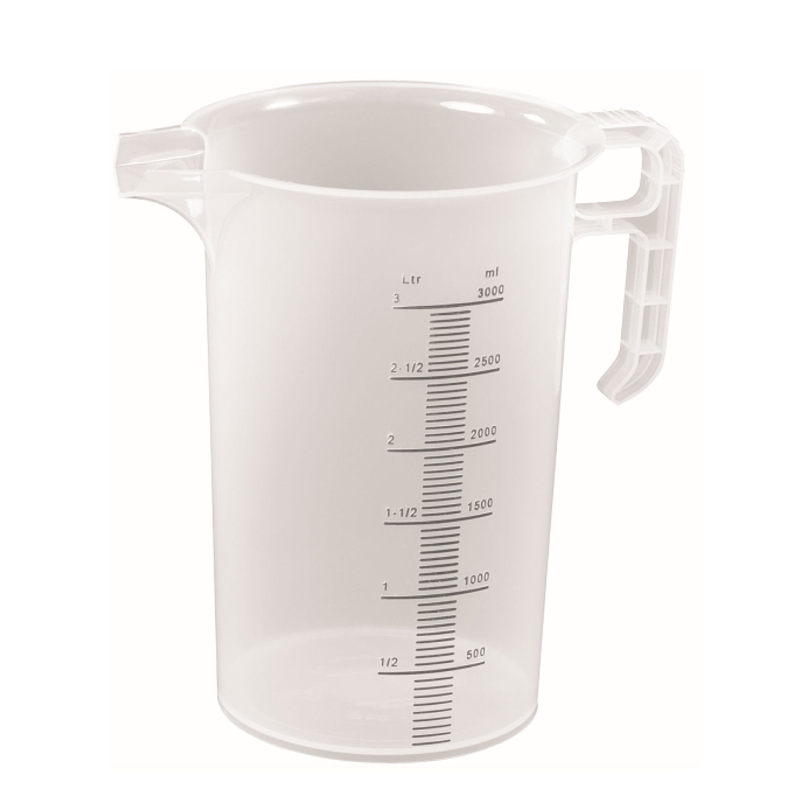 10x 3L Measuring Jug Heavy Duty Clear Plastic Propylene Food Grade BPA 5 Pro-Jug
