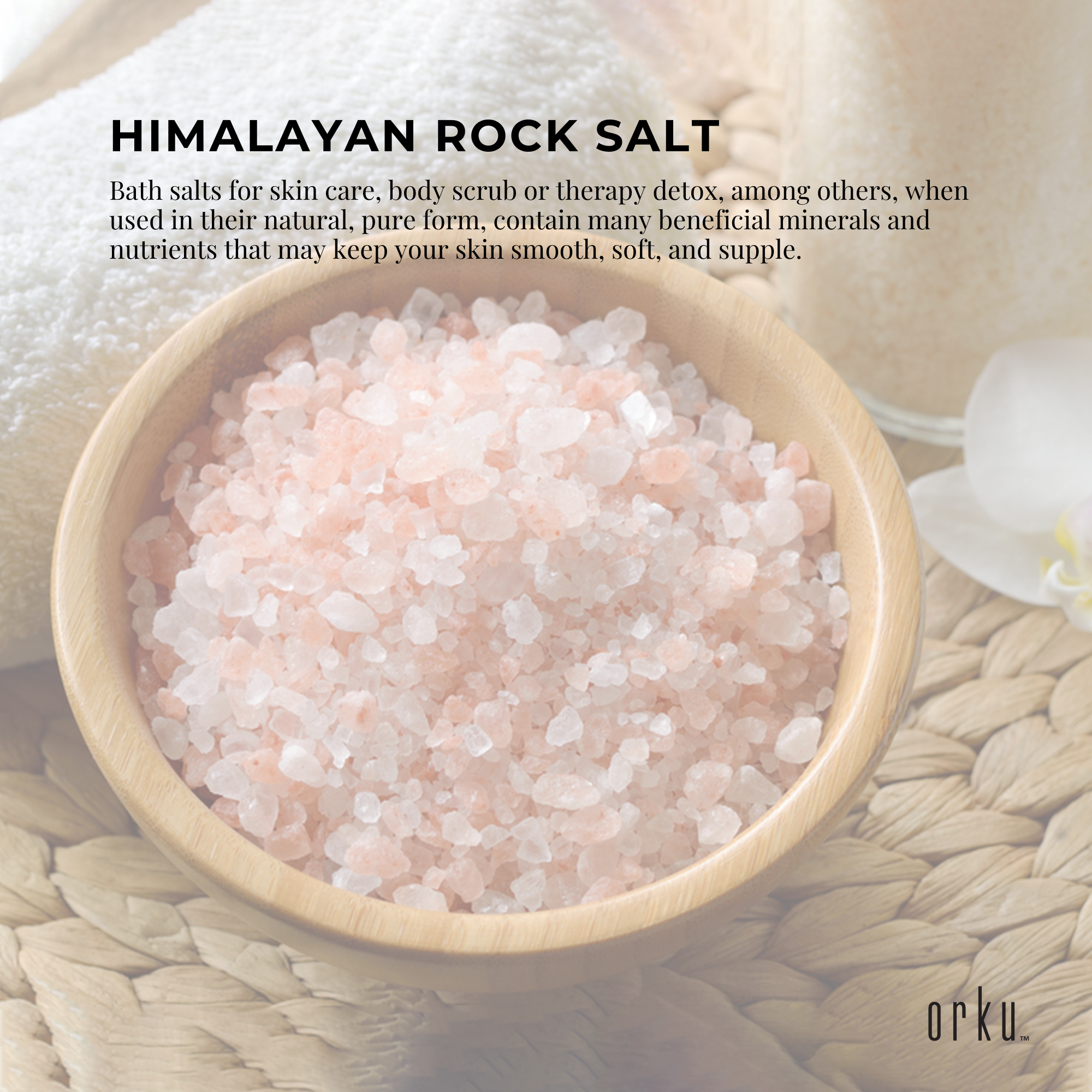 100g Pink Himalayan Bath Salts - Natural Crystal Rocks - Spa Therapy Body Scrub