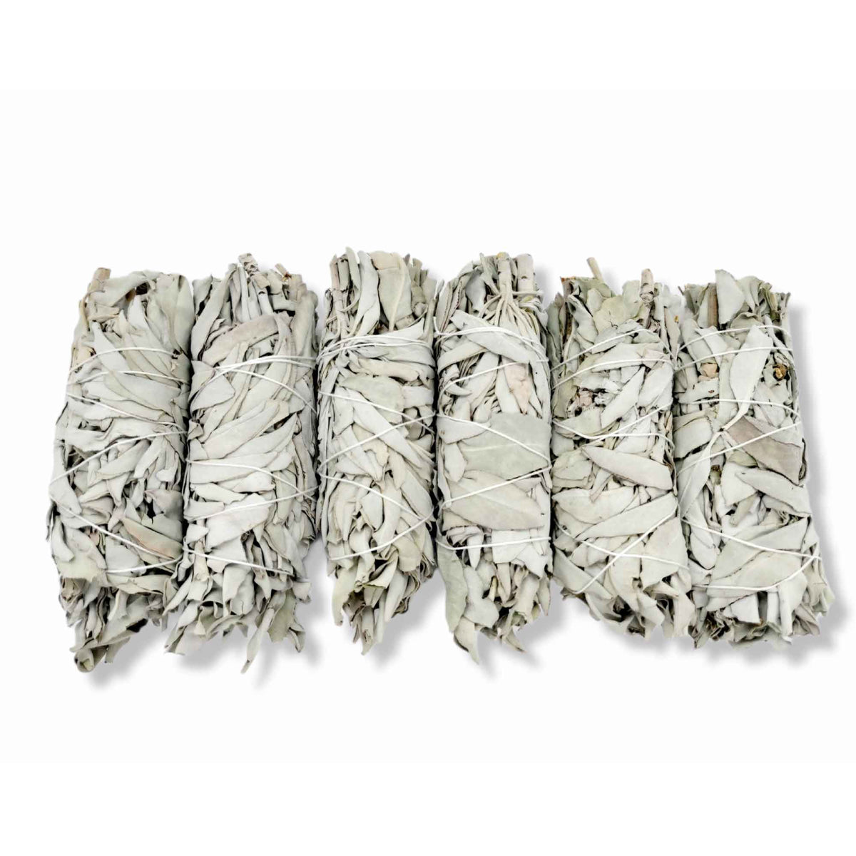 6x Californian White Sage Smudge Sticks Medium 13-15cm Incense Cleansing Bundle