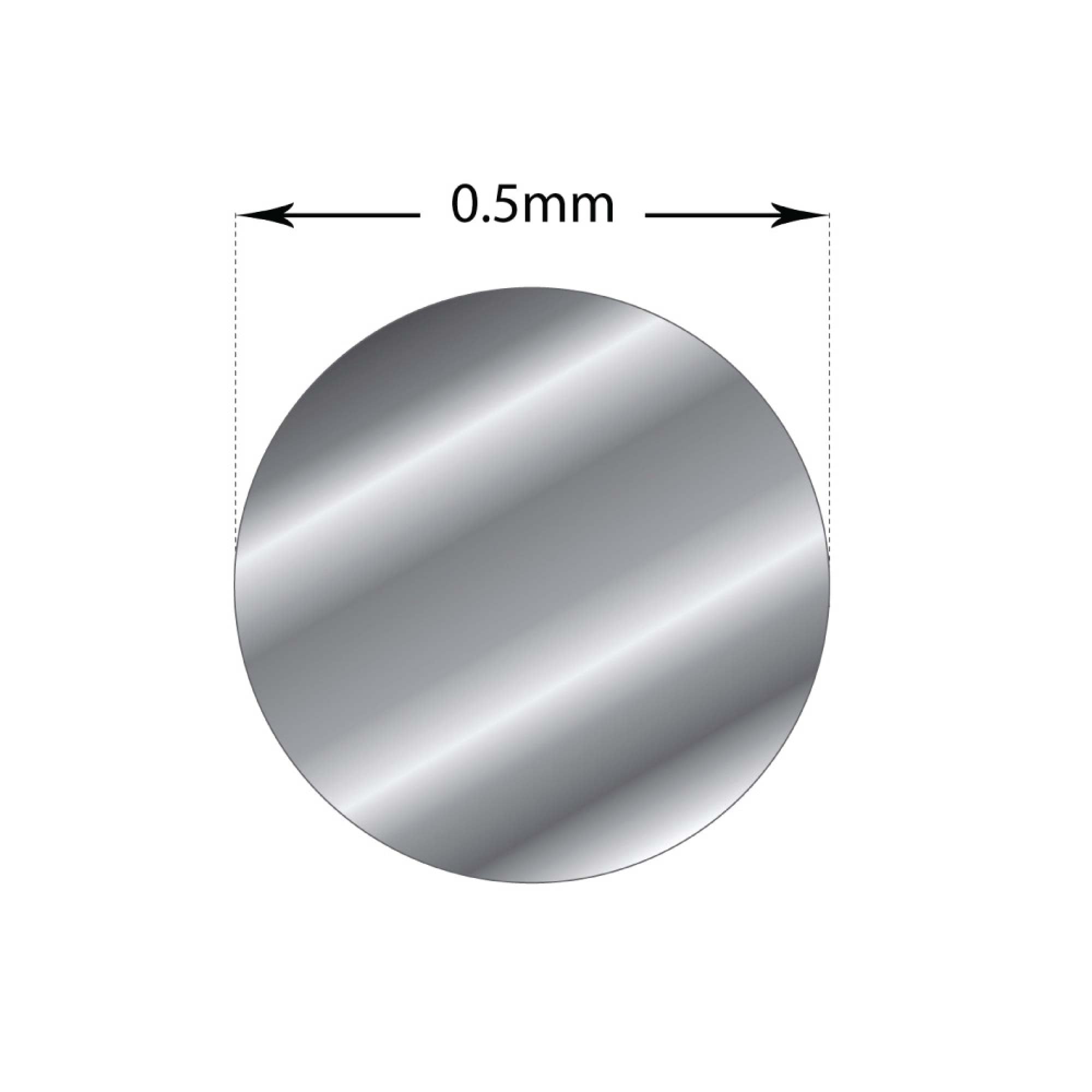 20cm Sterling Silver 0.5mm - Medium Round Wire 24 Gauge Fine Jewellery