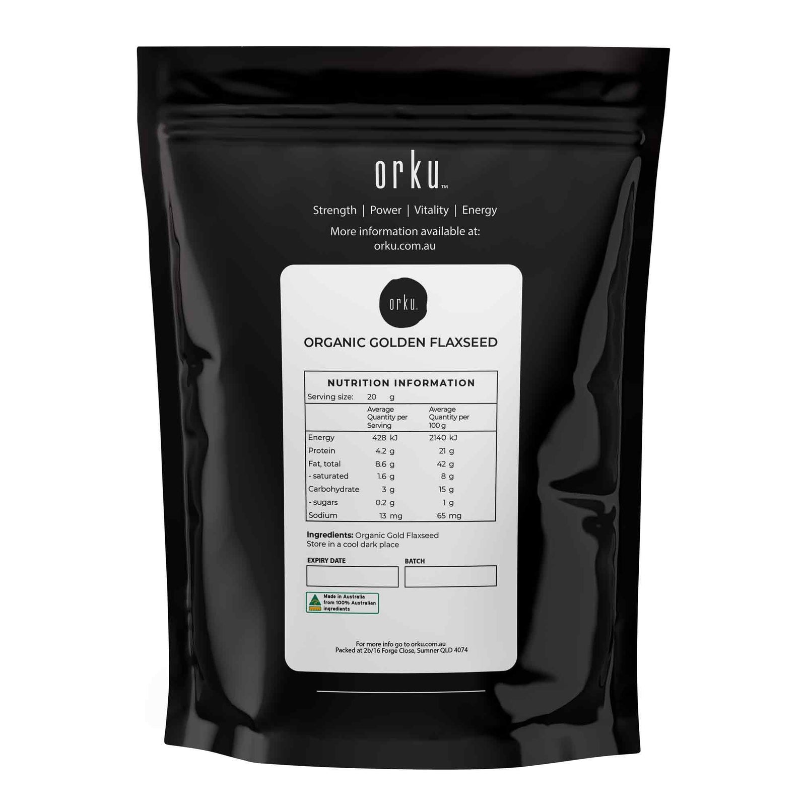 Bulk 10Kg Organic Golden Linseed Flaxseed Whole Flax Seed No GMO Omega3 6 Fibre
