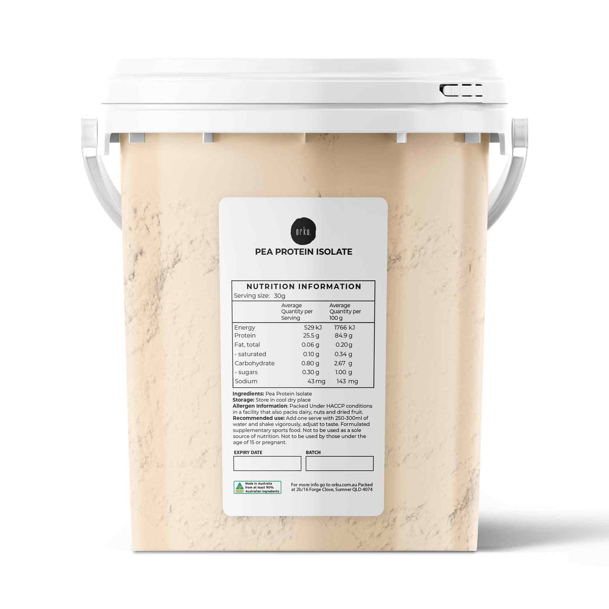 700g Pea Protein Powder Isolate - Plant Vegan Vegetarian Shake Supplement Bucket