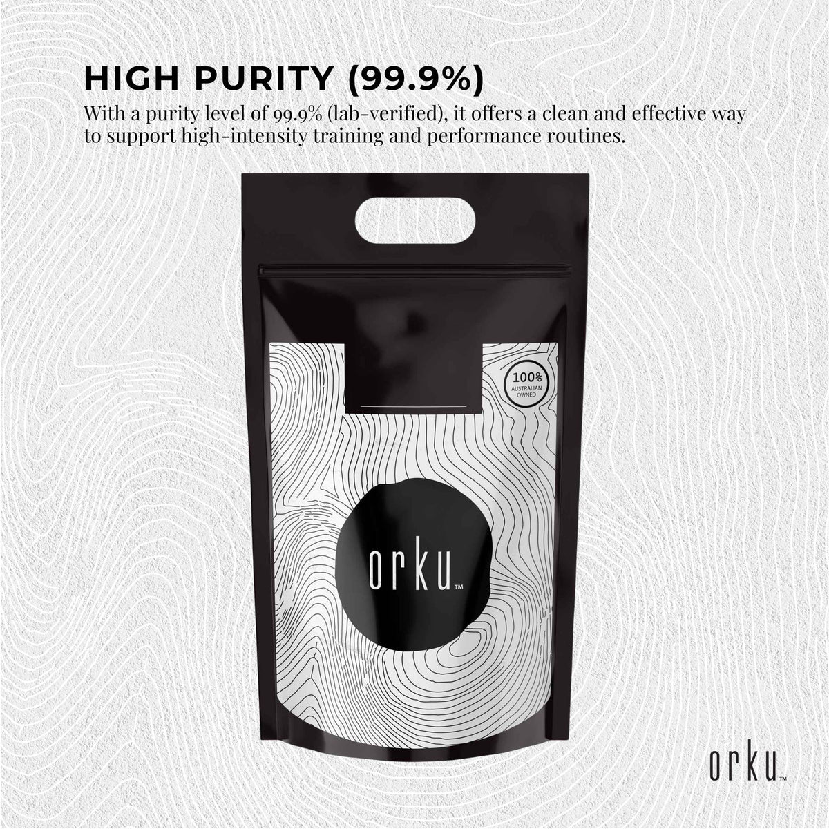 Orku 20Kg Creatine Monohydrate Powder – 200 Mesh Micronised | 99.9% Purity