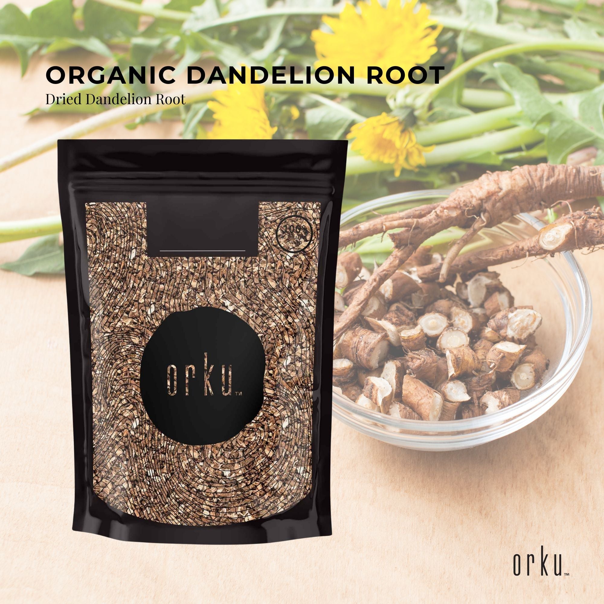 100g Organic Dandelion Root - Dried Raw Herbal Tea Supplement