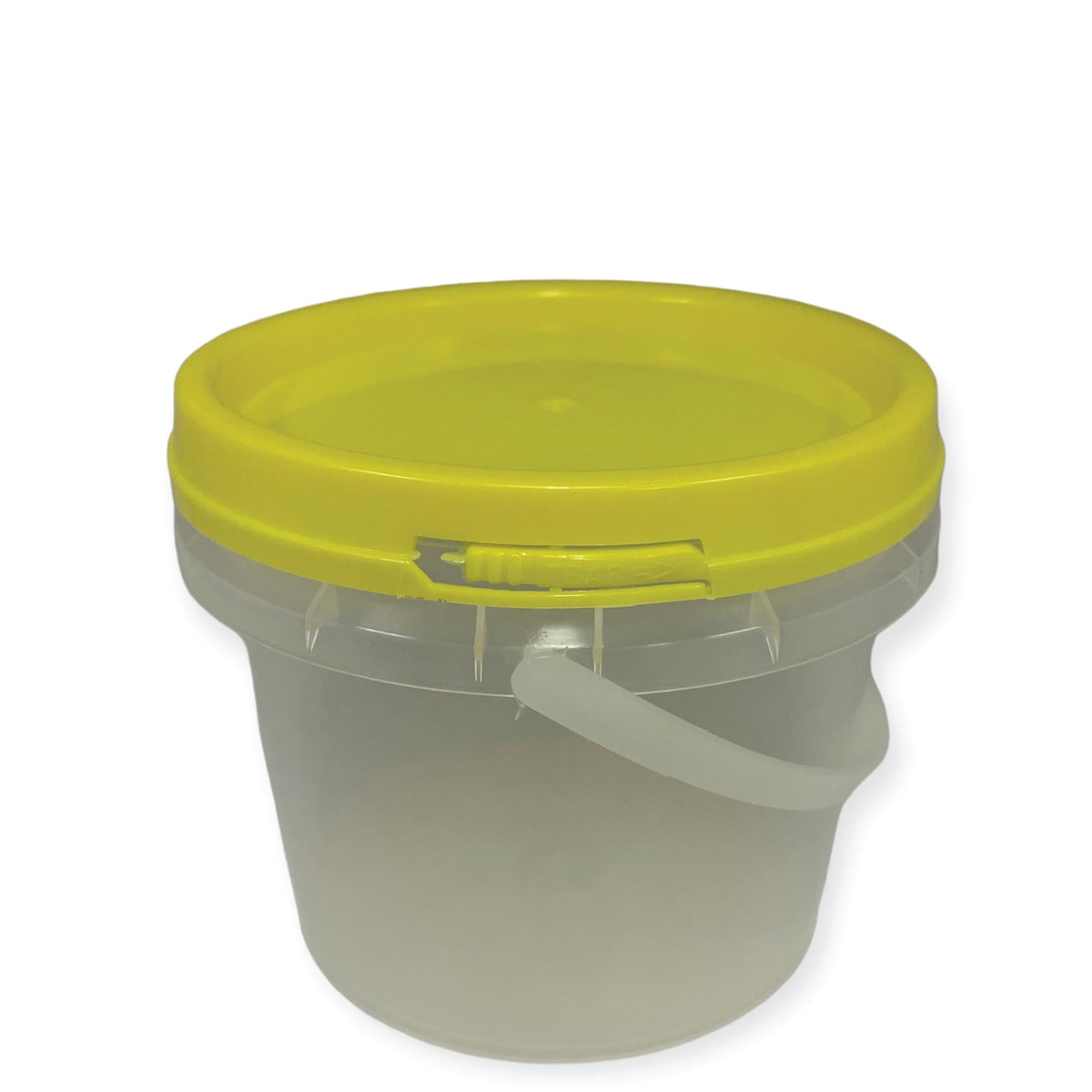 Bulk 10 x 0.8L Honey Bucket with Lid - 1Kg Clear Tamper Proof Plastic Tub
