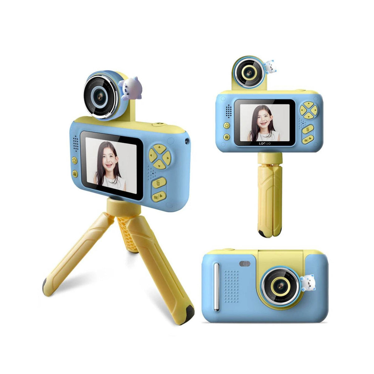Kids HD Digital Camera Blue - Children&#39;s Selfie Photo Video 2.4 Inch Screen